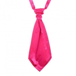 Boys Hot Pink Adjustable Scrunchie Wedding Cravat